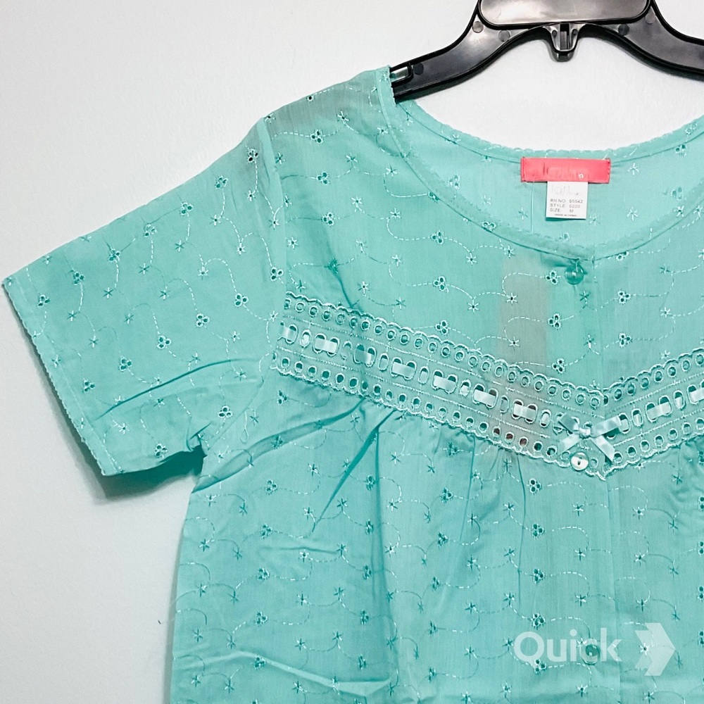 NWT Green Cotton Dolly Nightgown - Picture 3 of 9